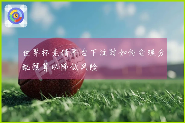 世界杯竞猜平台下注时如何合理分配预算以降低风险